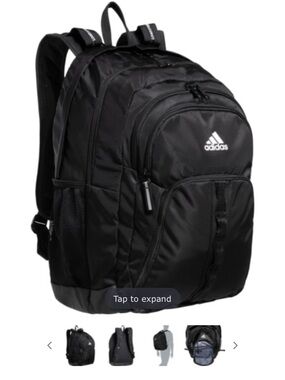 adidas Prime 6 Backpack - Black-Silver Padded Laptop Sleeve